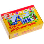 Краски пальчиковые Луч "Кроха", 06 цветов, 240г, картон