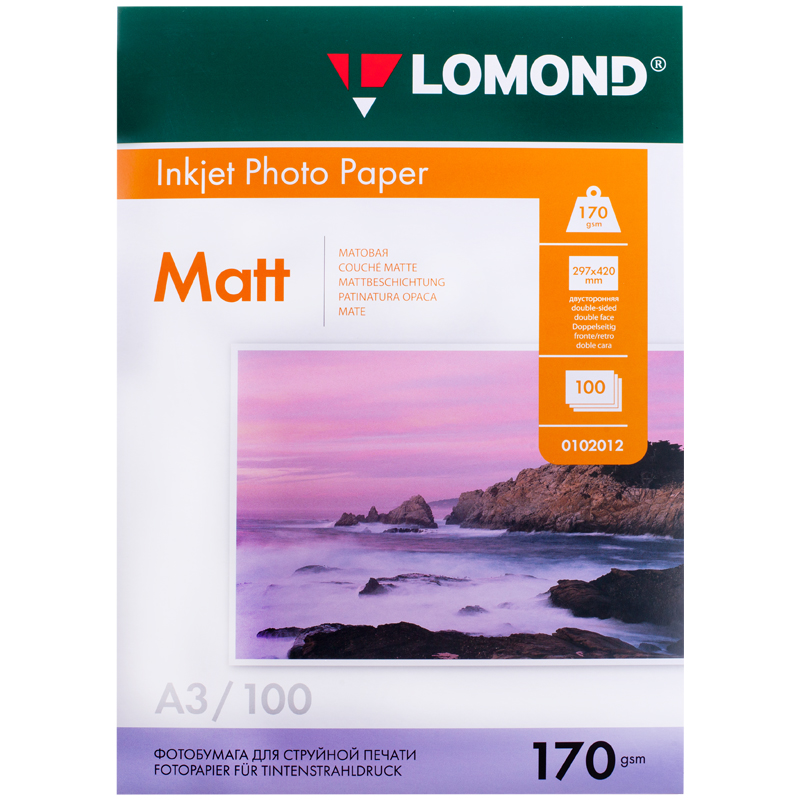 52a44c4e248a8dcb1df6b26b336900ca УЦЕНКА-Бумага А3 для стр. принтеров Lomond, 170г/м2 (100л) мат.дв. — изображение 1