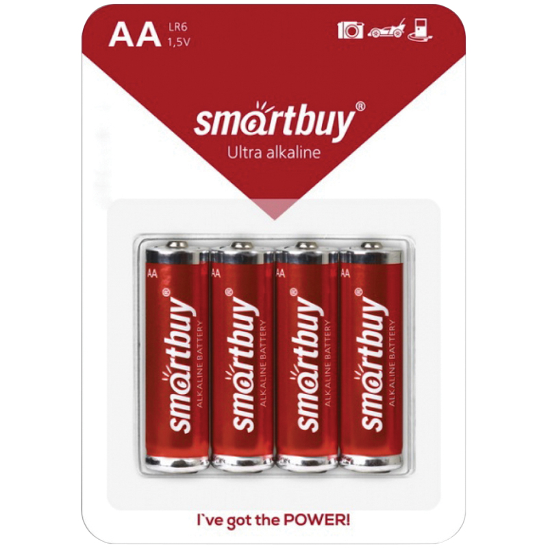 57df3cab0ff3b8584c30bf740db6d8c4 Батарейка SmartBuy AA (LR6) алкалиновая, BC4 — изображение 1