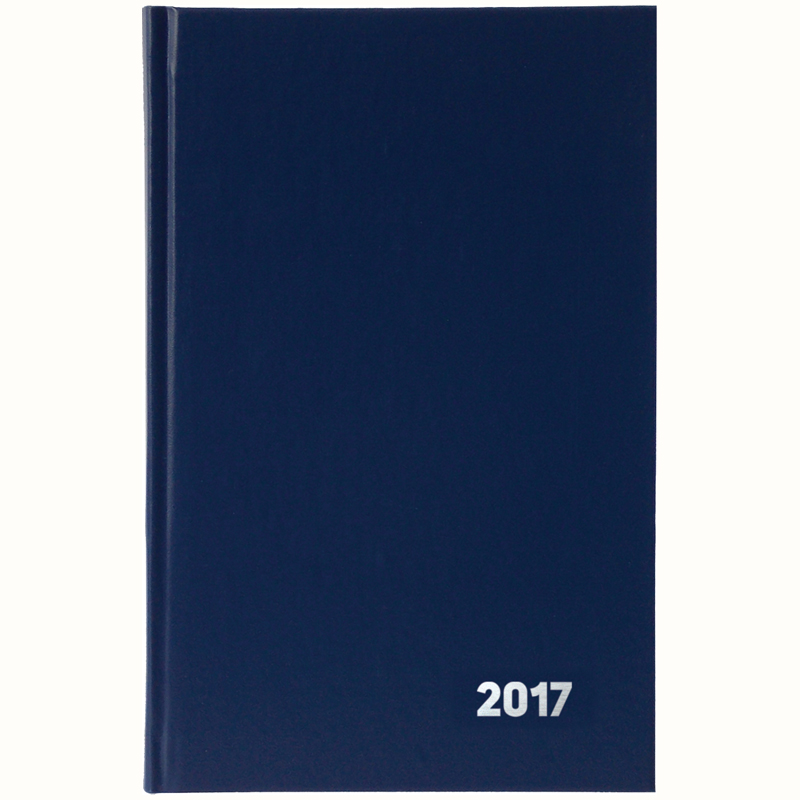 Ежедневник датированный 2017г., А5, 168л., БВ, синий