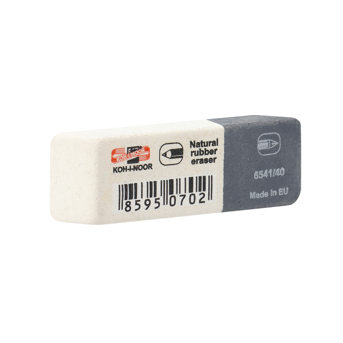 6500ae8257bbe93ad8a82e1cda9e21f9 Ластик Koh-I-Noor "Sanpearl" 40, скошенный, комбинированный, натуральный каучук, 57*19,5*8мм — изображение 1