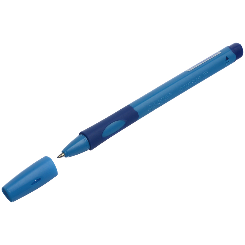 Ручка шариковая Stabilo "LeftRight" для левшей, синяя, 0,8мм, грип, голубой корпус