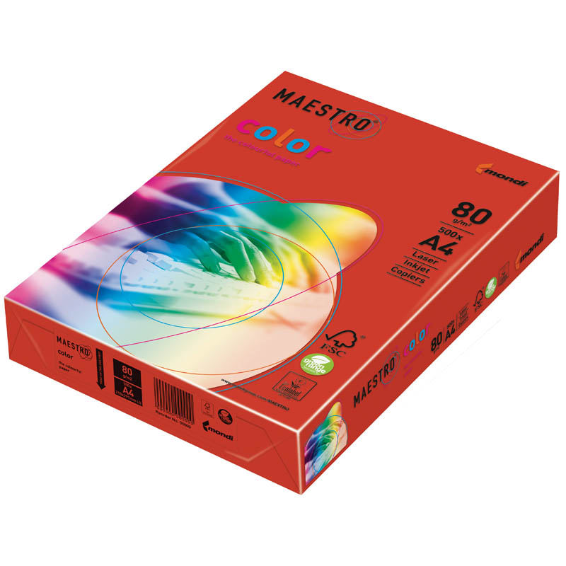 Бумага Maestro "Color intensive" А4, 80г/м2, 500л. (красный кирпич)