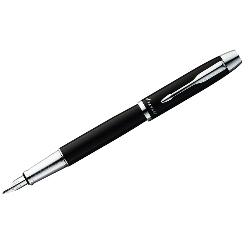 Ручка перьевая Parker "IM Black Lacquer CT" 0,8мм, подар.уп.