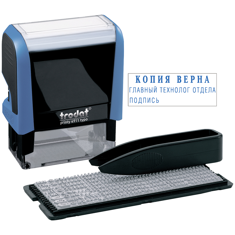 6f2a9a684b757a0196d2a2693cdeda2c Штамп самонаборный Trodat, 3стр., 1 касса, пластик, 38*14мм (43199) — изображение 1