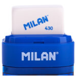 Точилка пластиковая с ластиком Milan "Compact", 2 отверстия, контейнер, ассорти — изображение 7