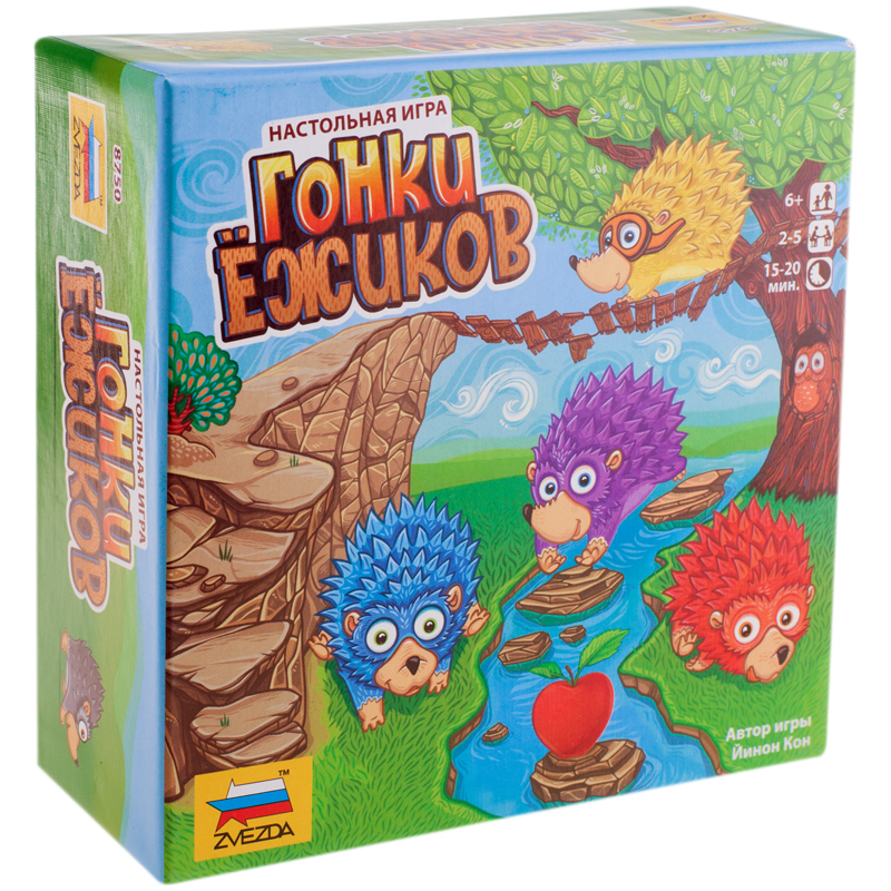 Игра настольная Звезда "Гонки ежиков", картонная коробка
