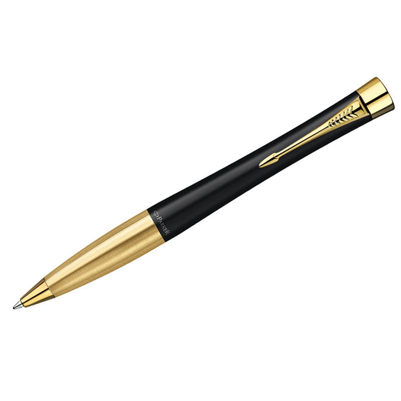 Ручка шариковая Parker "Urban Muted Black Lacquer GT" синяя, 1,0мм, поворотный механизм, подар.уп.