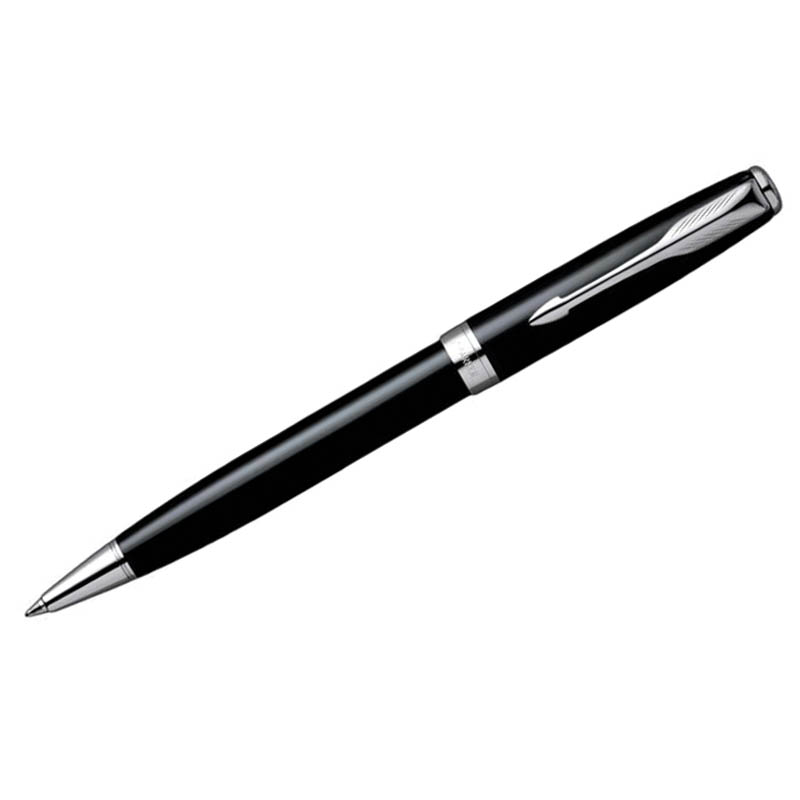833c350177bc71d7de9508ed17387ee3 Ручка шариковая Parker "Sonnet Black Lacquer CT" черная, 1,0мм, поворот., подар. уп. — изображение 1
