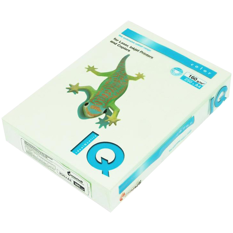 Бумага IQ "Color pale" А4, 80г/м2, 500л. (светло-зеленый)