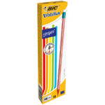 Карандаш ч/г Bic "Evolution Stripes" HB, с ластиком, заточен., пластиковый — изображение 3