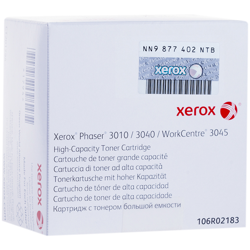 Тонер-картридж ориг. Xerox 106R02183 черный для Phaser 3010/3040/ WC 3045 (2300стр)