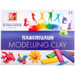Пластилин Луч "Классика", 18 цветов, 360г, со стеком, картон