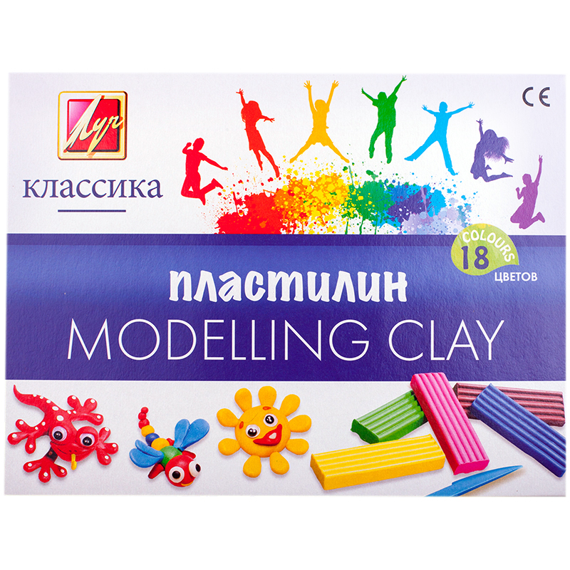 a4bdcfe689b6056769b61c09db783906 Пластилин Луч "Классика", 18 цветов, 360г, со стеком, картон — изображение 1