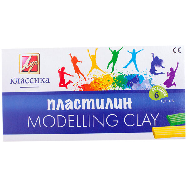 Пластилин Луч "Классика", 06 цветов, 120г, со стеком, картон
