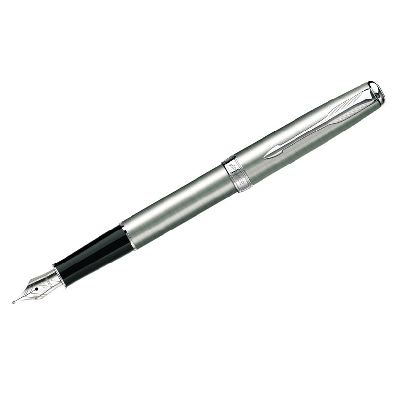 Ручка перьевая Parker "Sonnet Stainless Steel CT" 0,8мм, подар. уп.