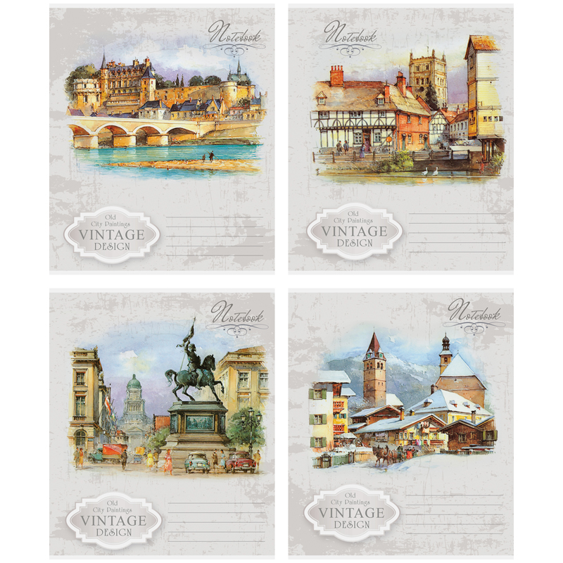 Тетрадь 48л., А5, клетка ArtSpace "Путешествия. Old city painting", эконом