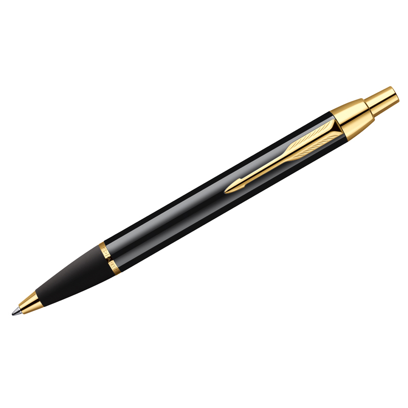 Ручка шариковая Parker "IM Black Lacquer GT" синяя, 1,0мм, кнопочн., подар. уп.