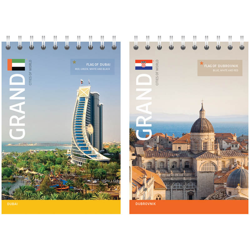 Блокнот А6 60л. на гребне "Путешествия. Grand city"