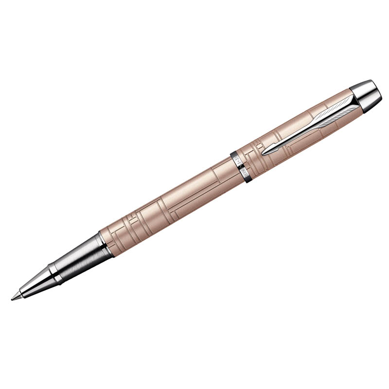 Ручка-роллер Parker "IM Premium Metallic Pink CT" черная, 0,8мм, подар. уп.