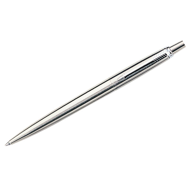 Ручка шариковая "Jotter Stainless Steel CT" синяя, 1,0мм, кнопочный механизм, подар.упак.