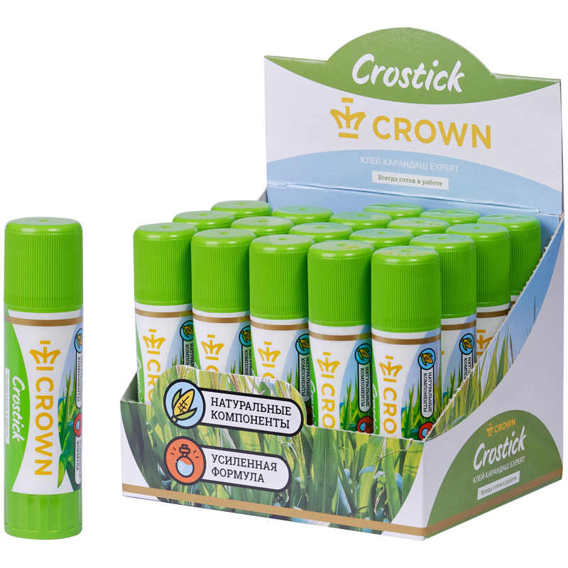 c5063e3b34f5e31c9b34eb9b7a90abbe Клей-карандаш Crown "Expert", 15г (20шт.) — изображение 1