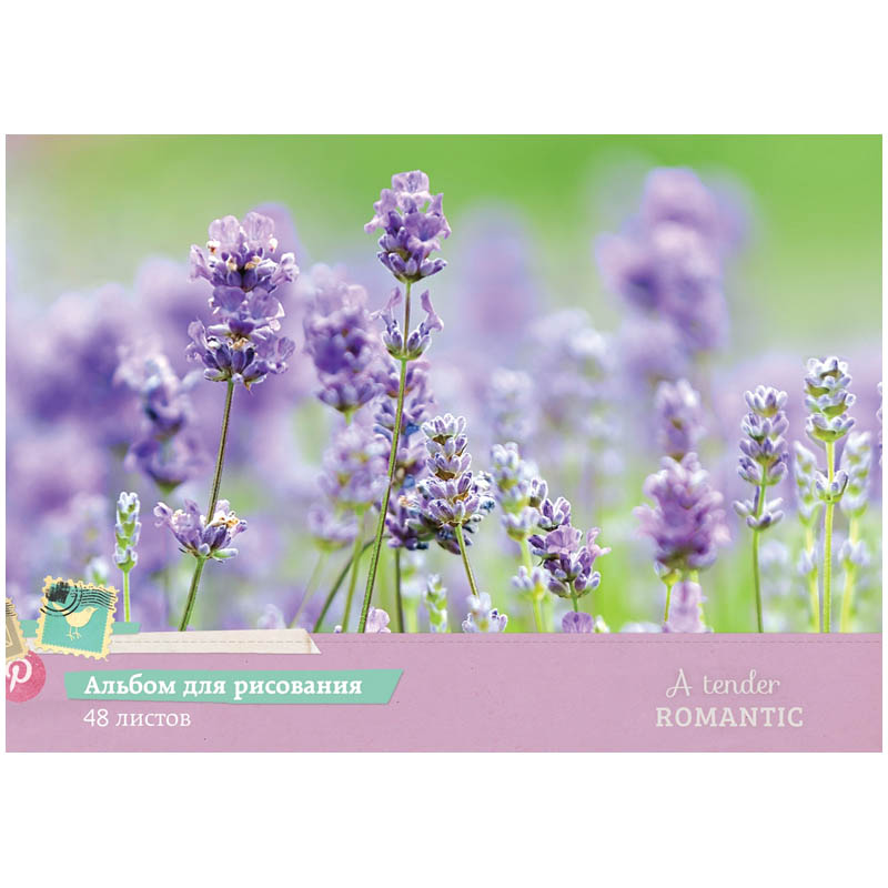 Альбом для рисования 48л., А4, на склейке ArtSpace "Цветы. Blooming moments", ВД-лак