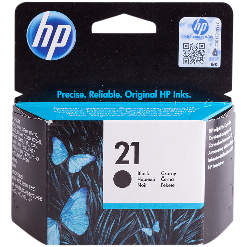 ccb1bfabe90d6940ac6f9aa854f98736 Картридж ориг. HP C9351AE (№21) черный для DJ 3920/3940/D1360/2360/F370/4140/4172/4180 (190стр.) — изображение 1