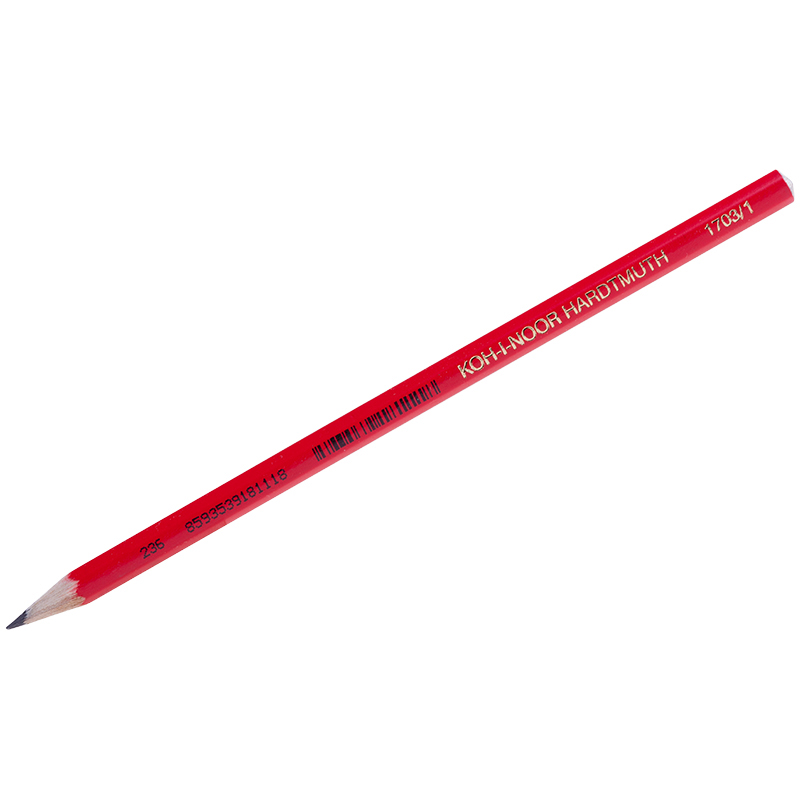 d8442e724c849f21b11529e063c11ec3 Карандаш ч/г Koh-I-Noor "Alpha" B, красный корпус, заточен. — изображение 1