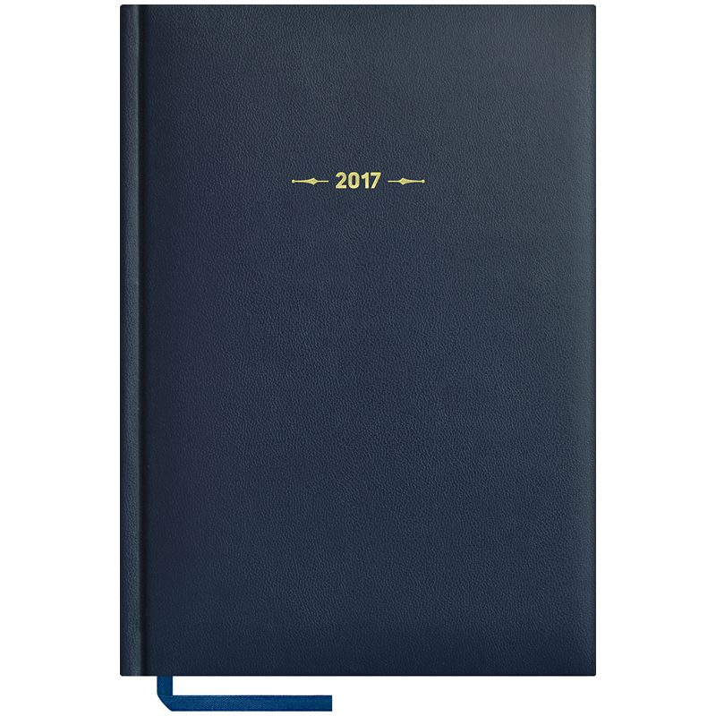 Еженедельник датированный 2017г., А5, 64л., балакрон, "Ariane", синий