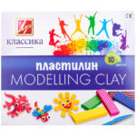 Пластилин Луч "Классика", 10 цветов, 200г, cо стеком, картон