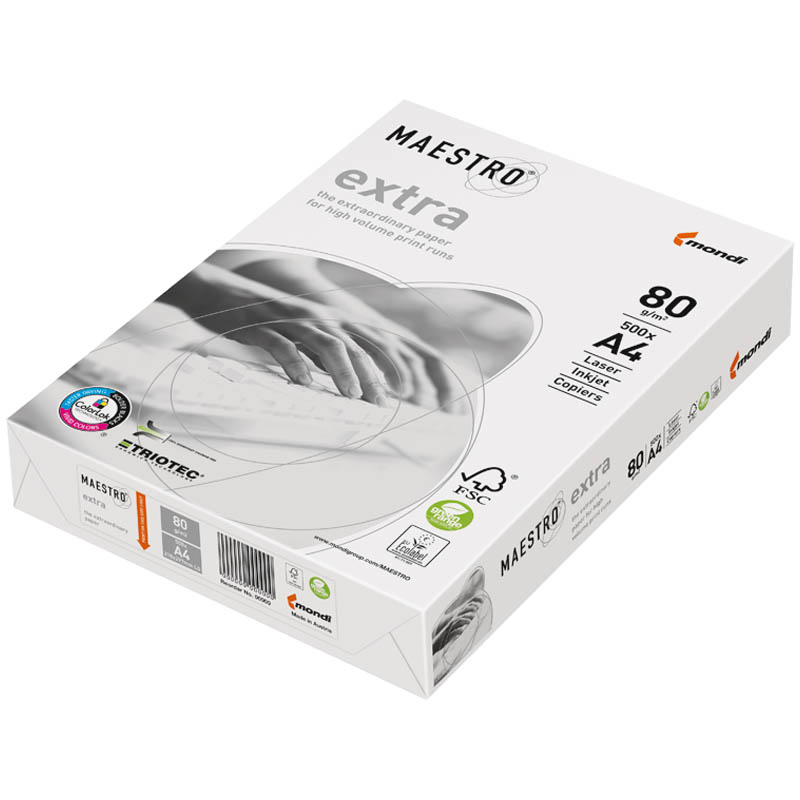 Бумага Maestro "Extra" А4, 80г/м2, 500л., 172%