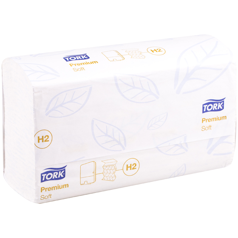 Полотенца бумажные лист. Tork XpressMultifold "Premium"(M-сл)(Н2), 2-слойные, 110л/пач, 21*34, белые