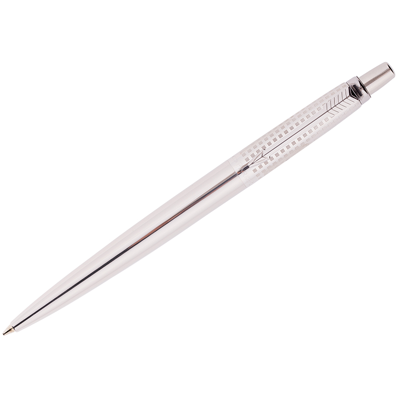 Ручка шариковая Parker "Jotter Premium Shiny SS Chiseled" синяя, 1,0мм, автоматический механизм