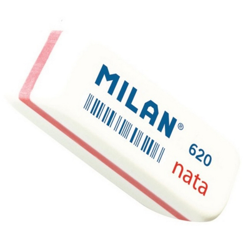Ластик Milan "Nata 620", cкошенный, пластик, 56*19*12мм