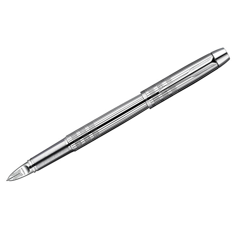 Ручка Parker Пятый пишущий узел "IM Premium Shiny Chrome Metal Chiselled CT" черная, 0,8мм,подар.уп.