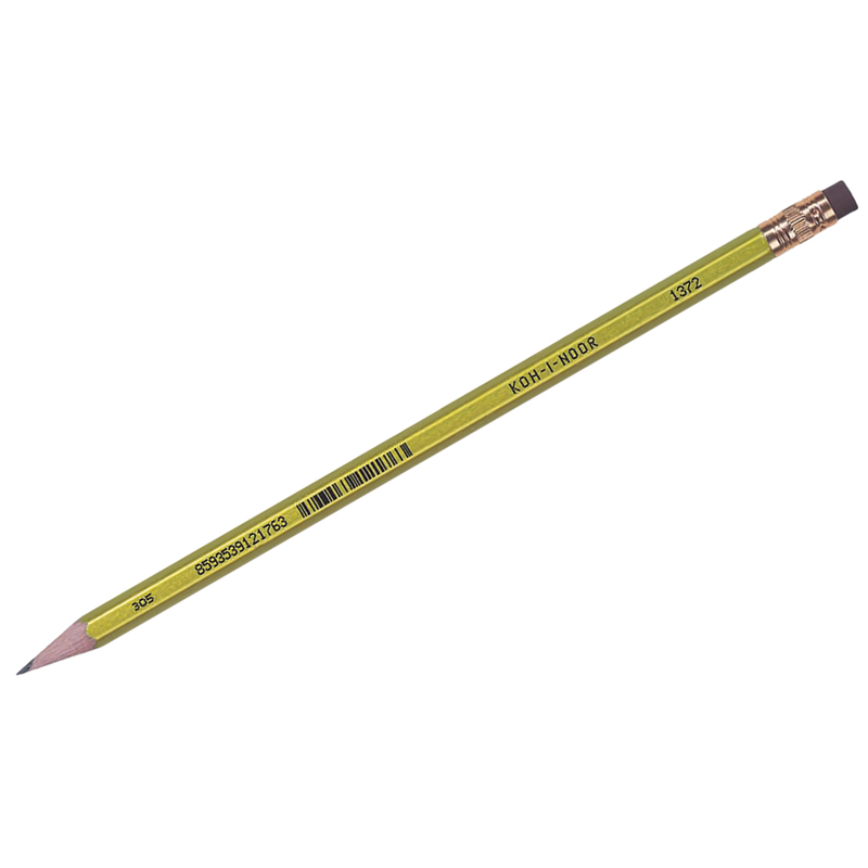 fb10fc1c1dcfa3cb65f92aa656c8bc82 Карандаш ч/г Koh-I-Noor "Oriental" HB, с ластиком, заточен. — изображение 1