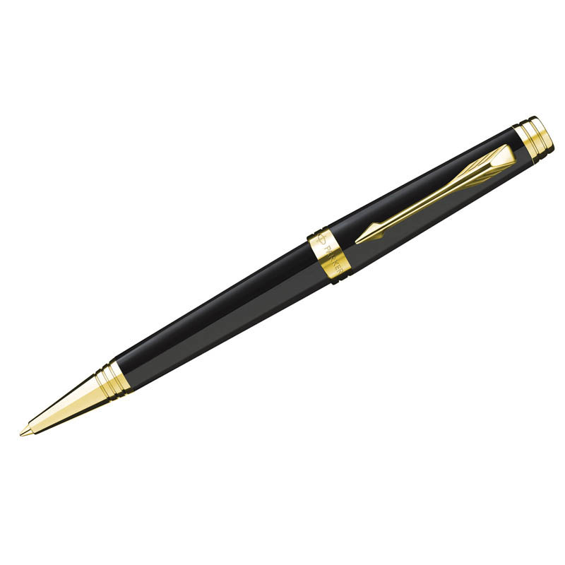 Ручка шариковая Parker "Premier Laquer Deep Black GT" синяя, 1,0мм, поворот., подар. уп.