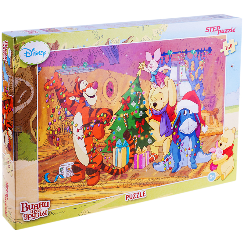 Пазл  160 эл. Step Puzzle "Disney. Медвежонок  Винни. Праздник", картонная коробка