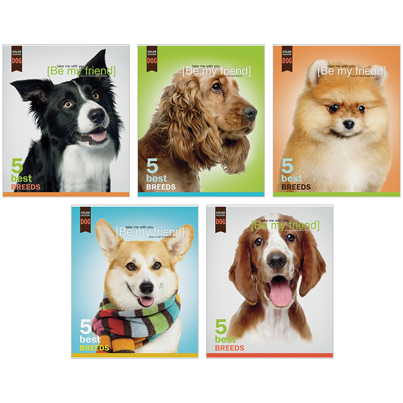 Тетрадь 40л., А5, клетка ArtSpace "Питомцы. Dog collection"
