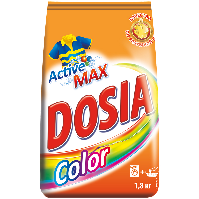 Порошок для машинной стирки Dosia "Automat. Color", для цветного белья, 1,8кг
