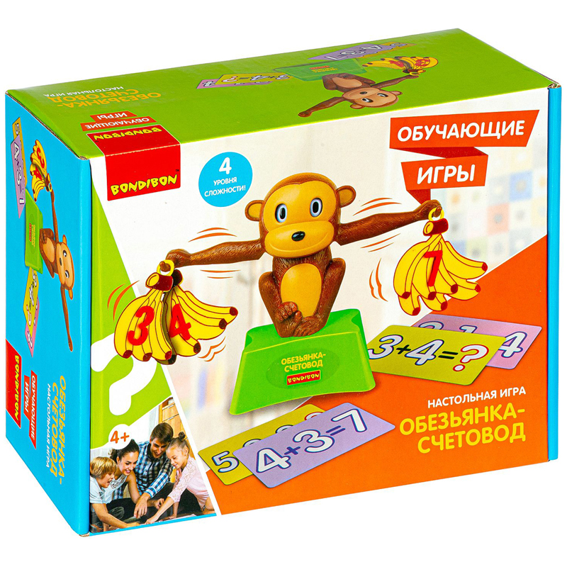 Игра настольная Bondibon "Обезьянка-счетовод"
