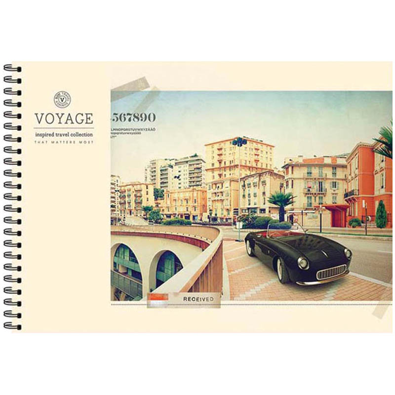 Альбом для рисования 40л., А4, на гребне ArtSpace "Города. Retro Voyage", блок 100г/м2