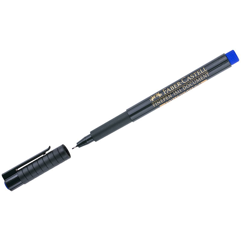 Ручка капиллярная Faber-Castell "Finepen 1511" синяя, 0,4мм