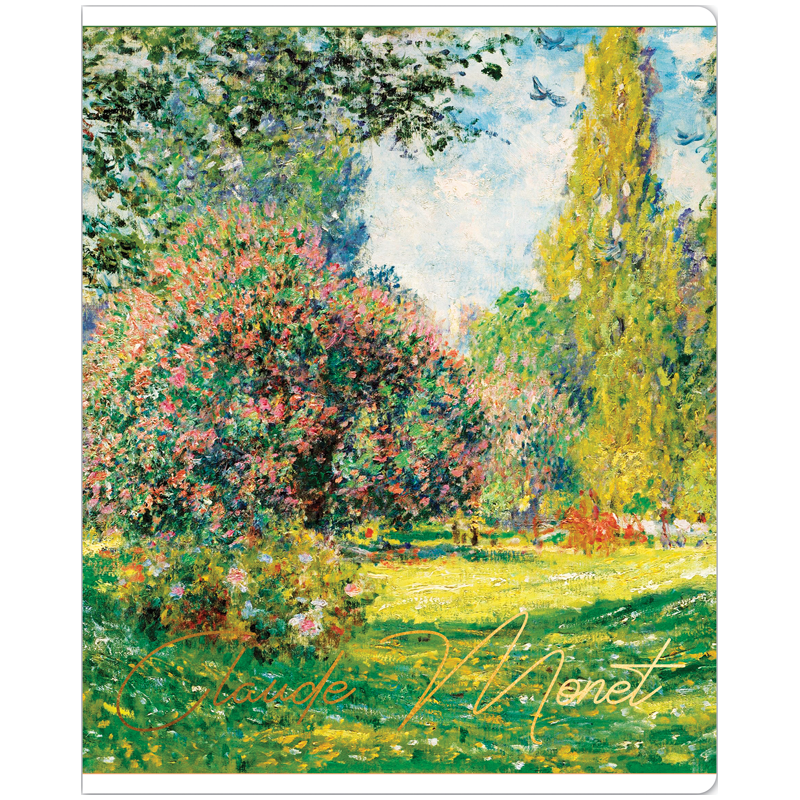 Тетрадь 48л., А5, клетка ArtSpace "Живопись. Claude Monet", глянцевый УФ-лак, тиснение фольгой