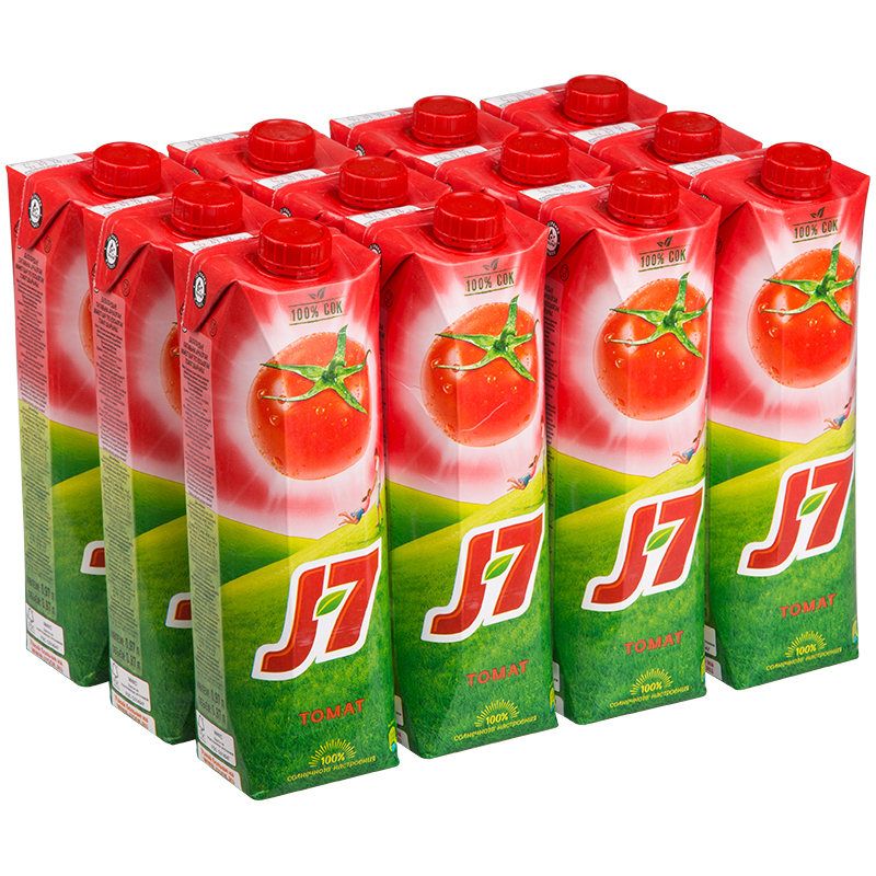 Сок J7, томат с солью, 0,97л, картонная упаковка