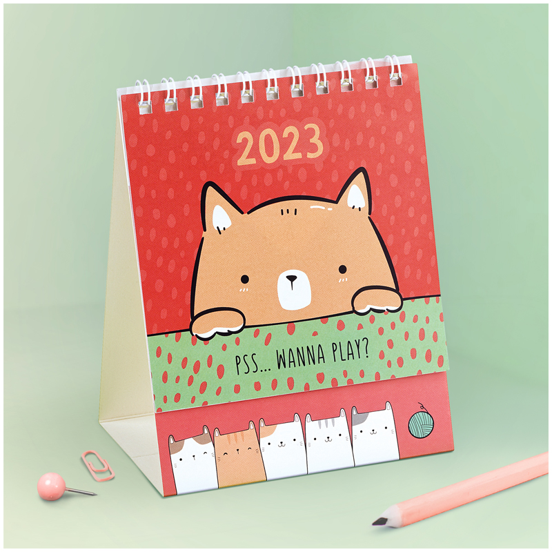 Календарь-домик MESHU "Wanna play", на гребне, 2023г.