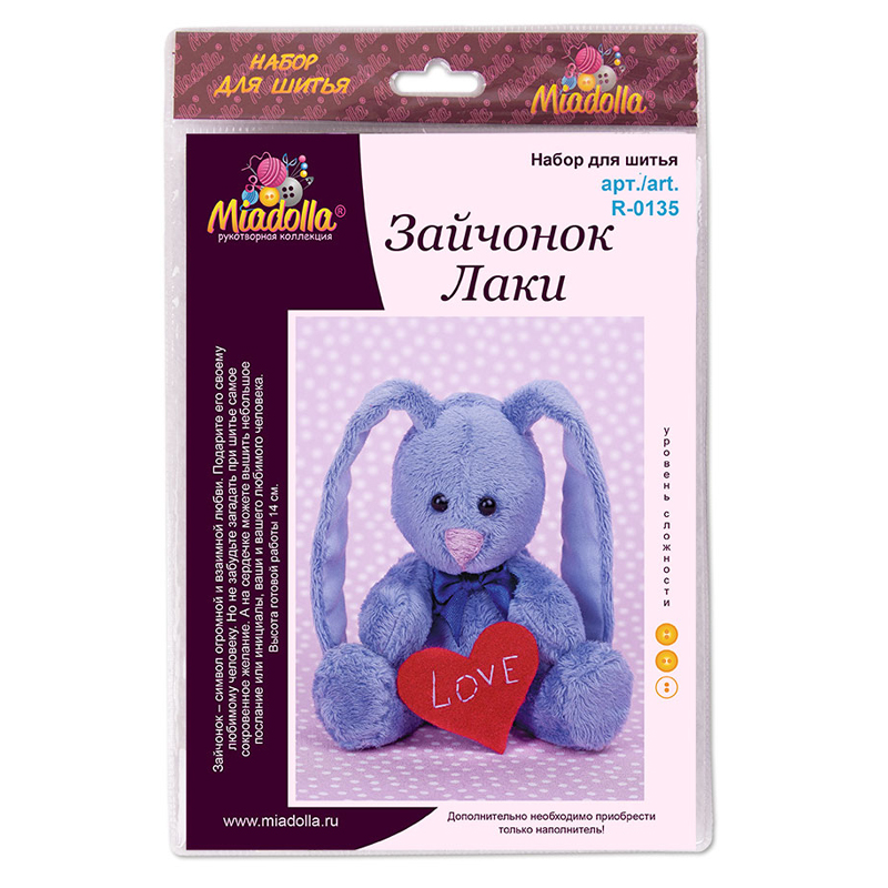 Набор для изготовления игрушки Miadolla "Зайчонок Лаки"