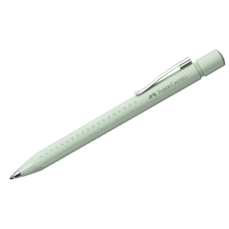 Ручка шариковая автоматическая Faber-Castell "Grip Pearl Edition XB" синяя, 1,4мм, трехгран., мятный