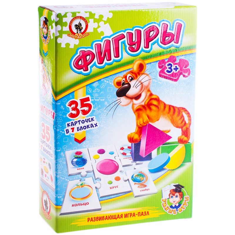 Игра настольная Русский стиль "Умные игры. Фигуры", картонная коробка